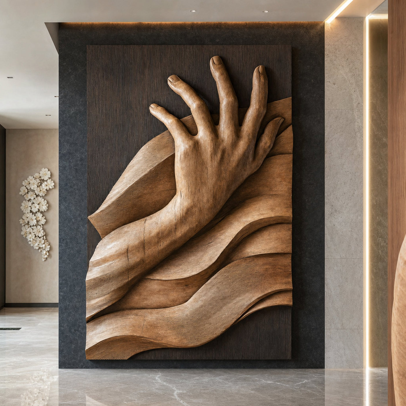 Mid Century Large Sculpture Wall For Bedroom Wall Decor