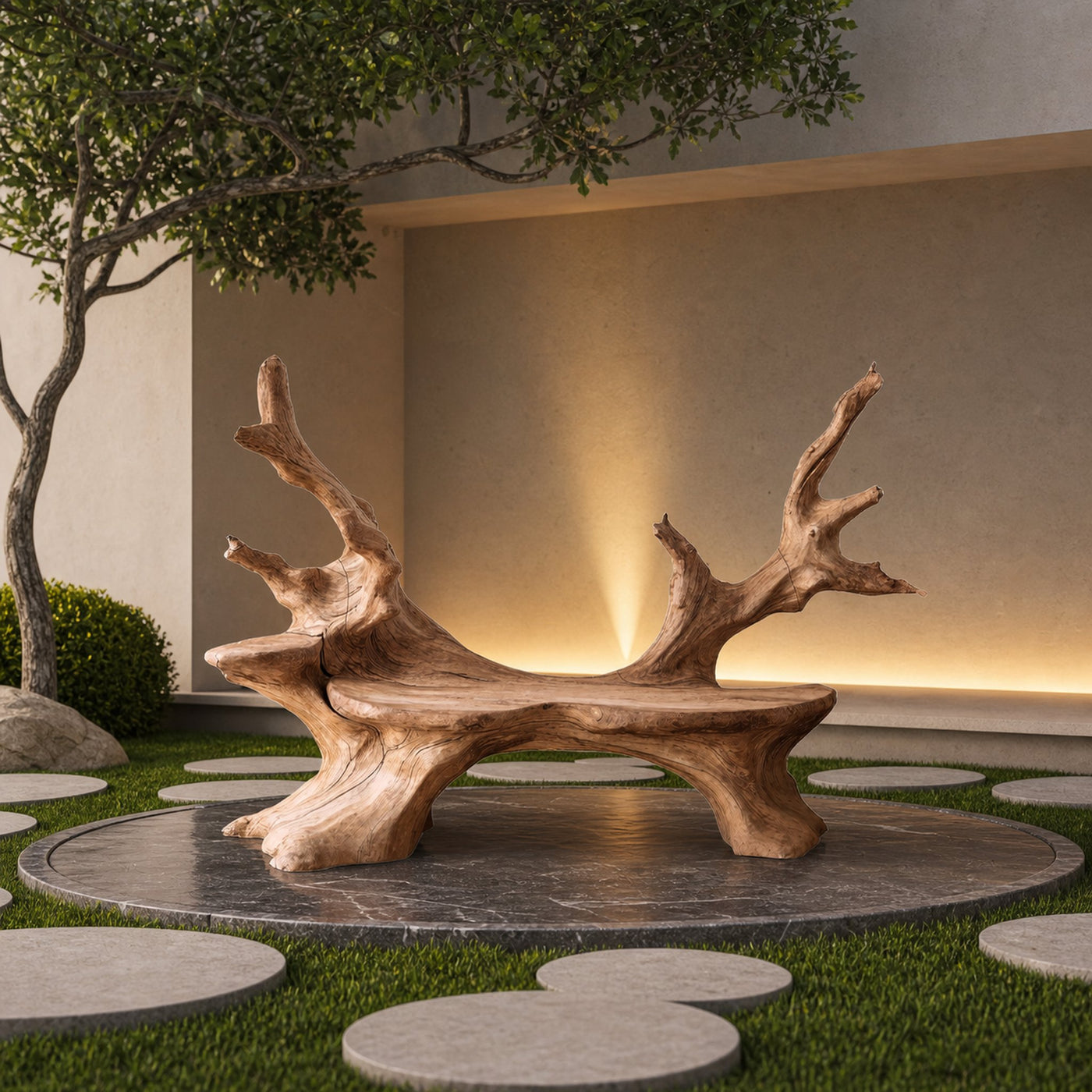 Mid Century Live Edge Bench For Elegant Living Room Accents - product view 6