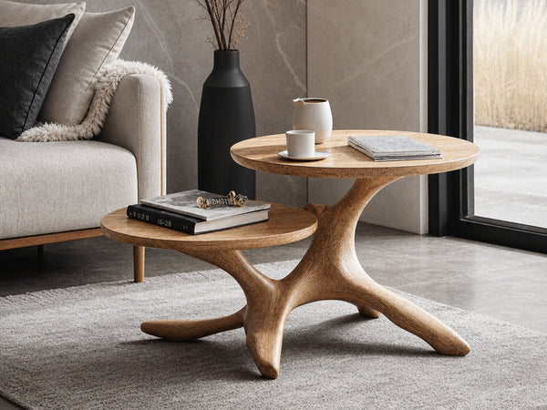 Mid Century Live Edge End Table Entryway Design