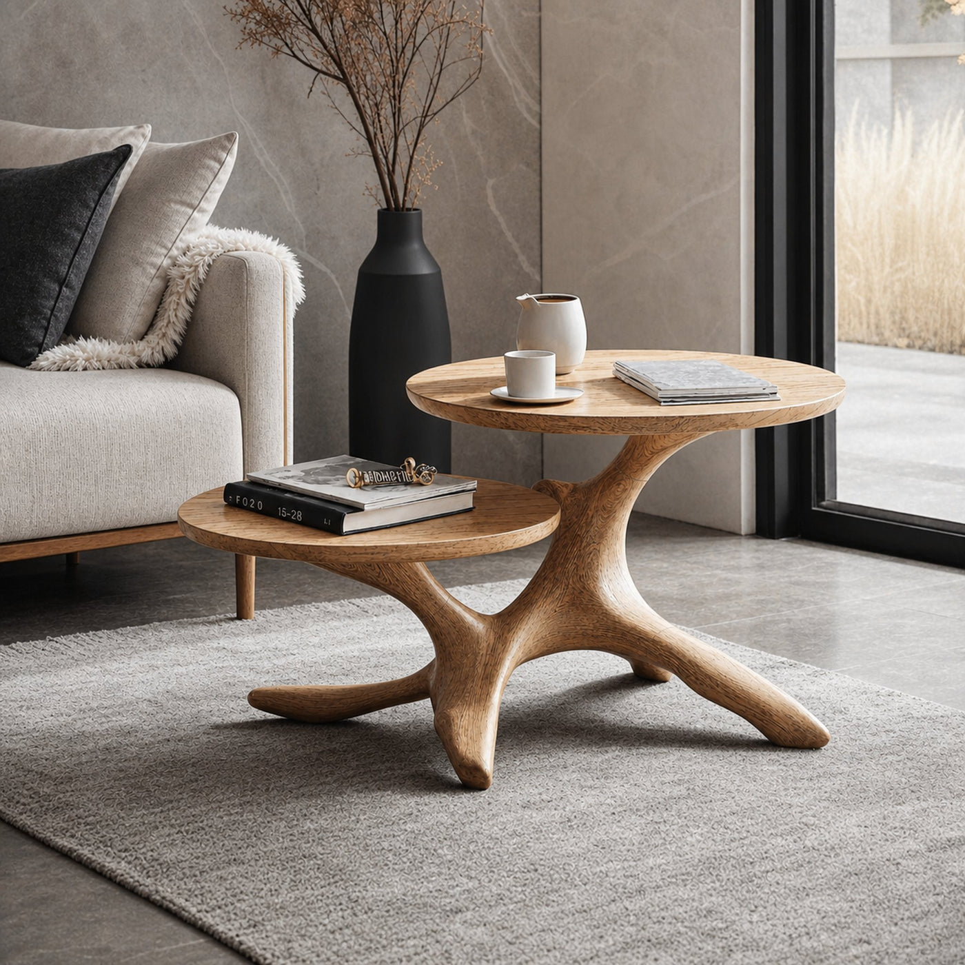 Mid Century Live Edge End Table Entryway Design
