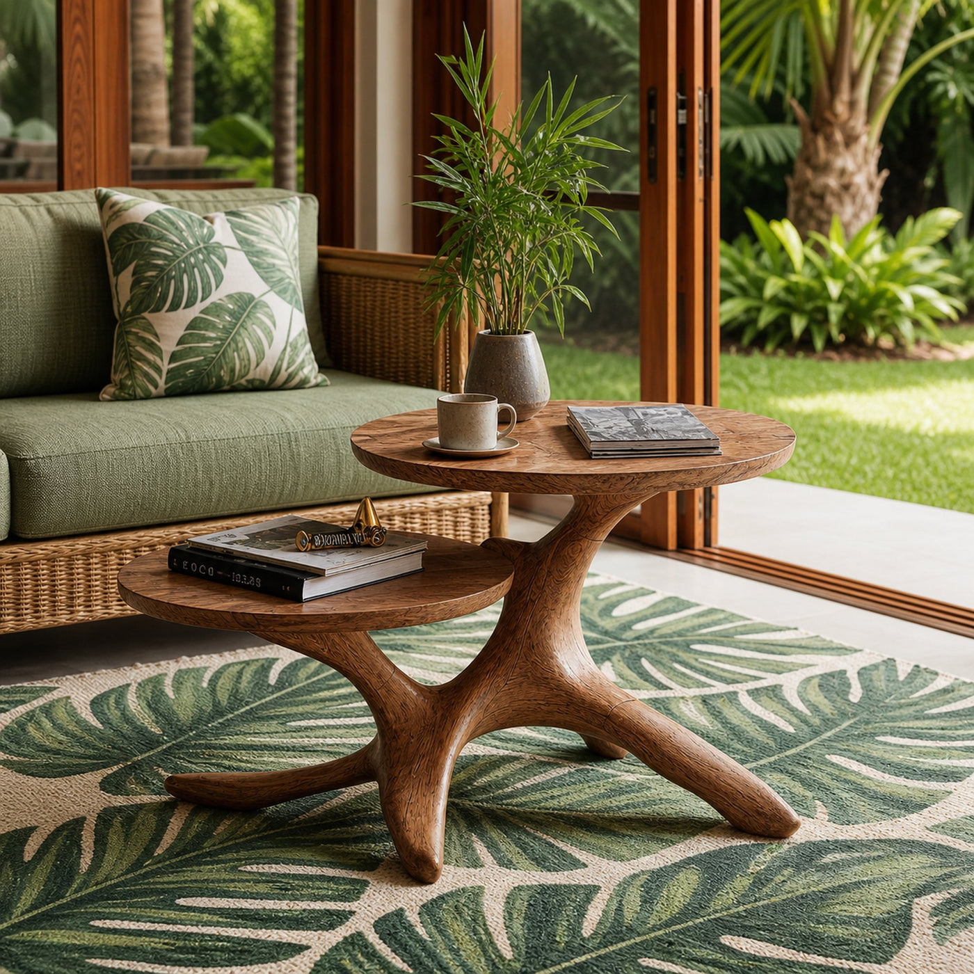 Mid Century Live Edge End Table Entryway Design - product view 7