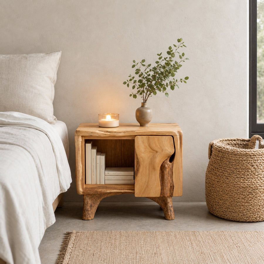 Mid Century Live Edge Nightstand Bedroom Design Trends