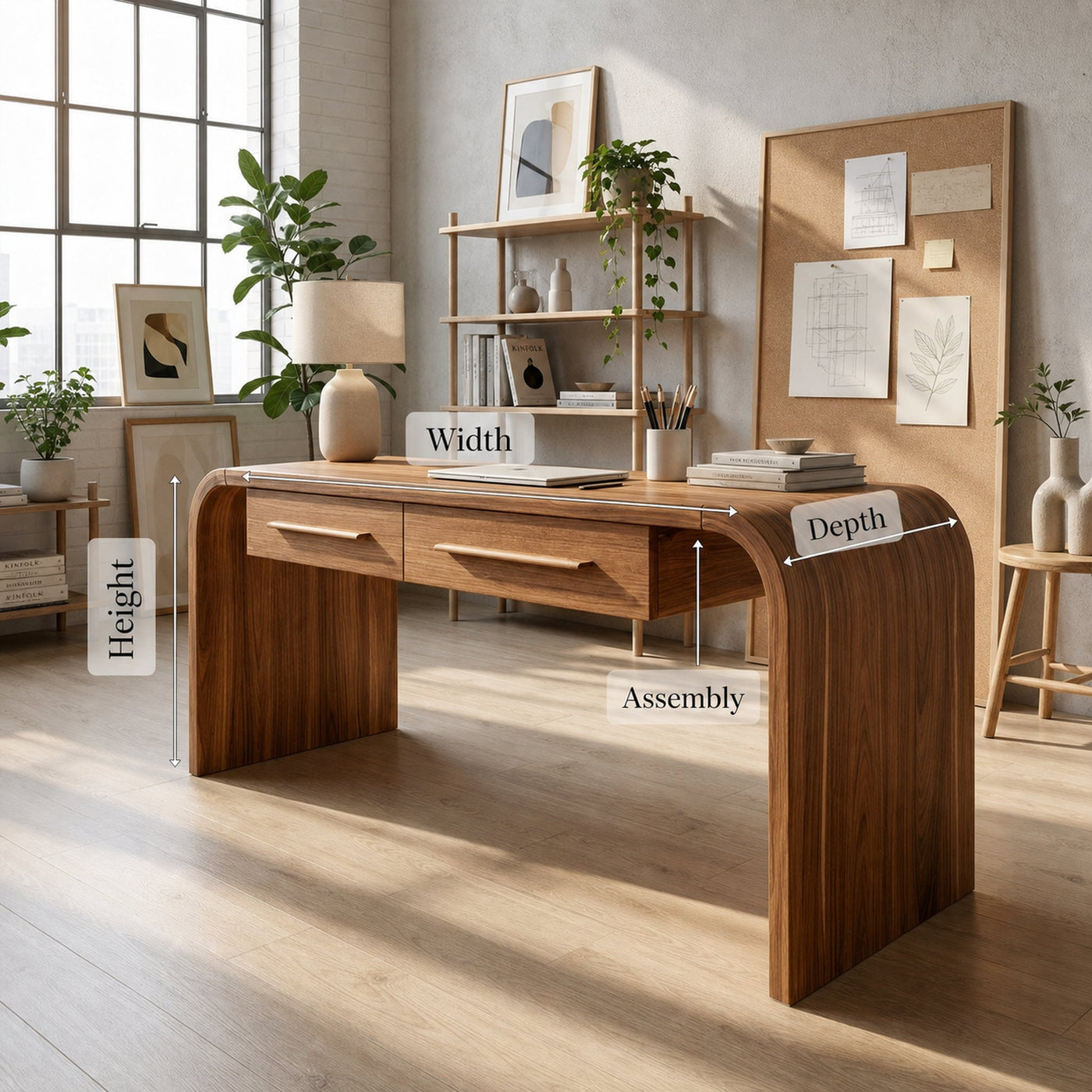 Mid Century Modern Desk For Home Office - product view 8