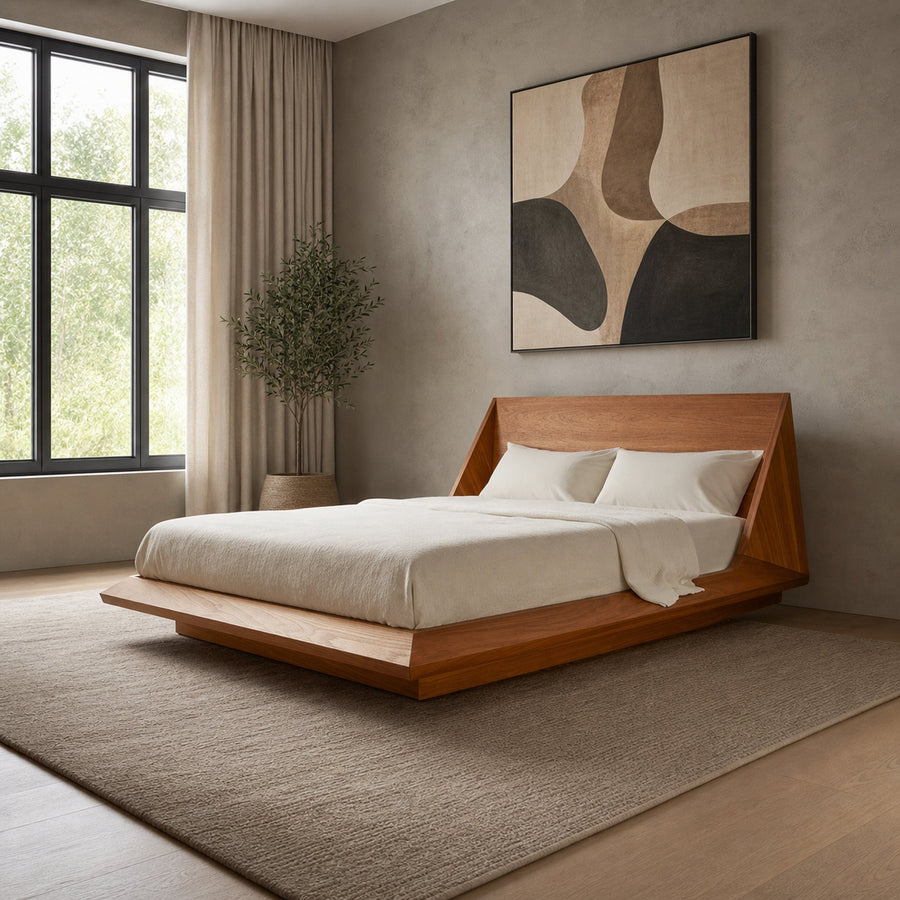 Mid Century Modern Low Bed Bedroom Living Space