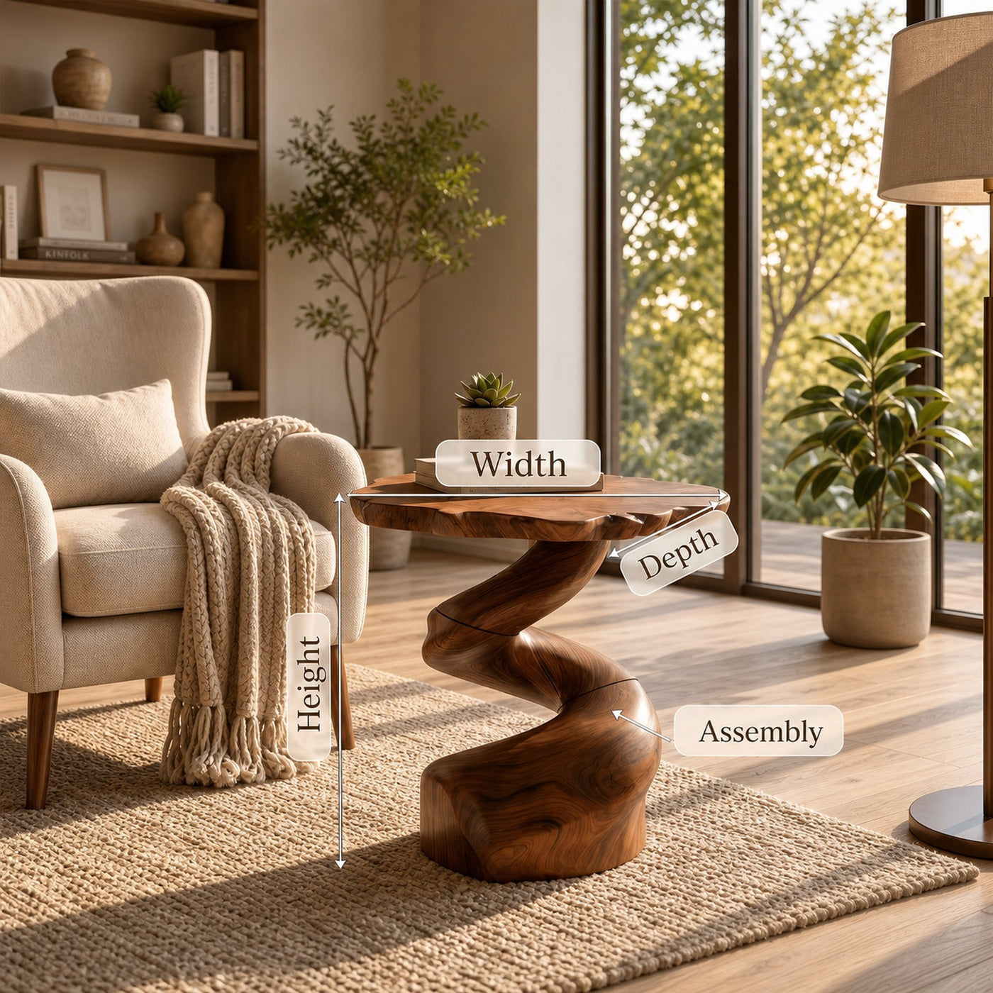 Mid Century Modern Side Table For Apartment - product view 8