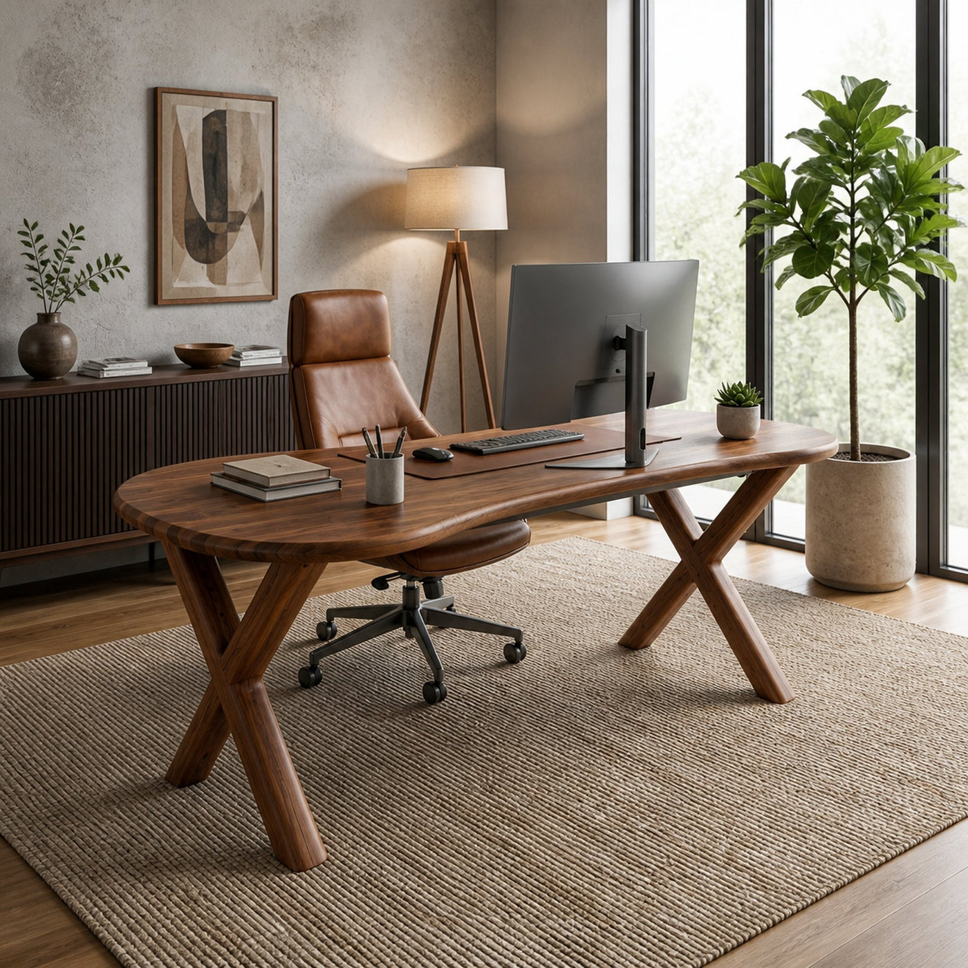 Mid Century Office Desk For Workspace