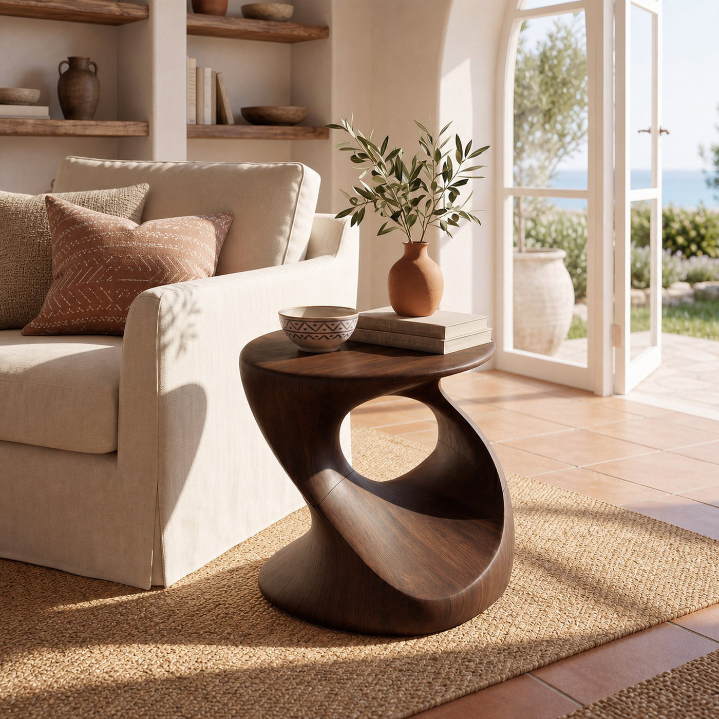 Mid Century Sculptural End Table For Living Room - product view 6