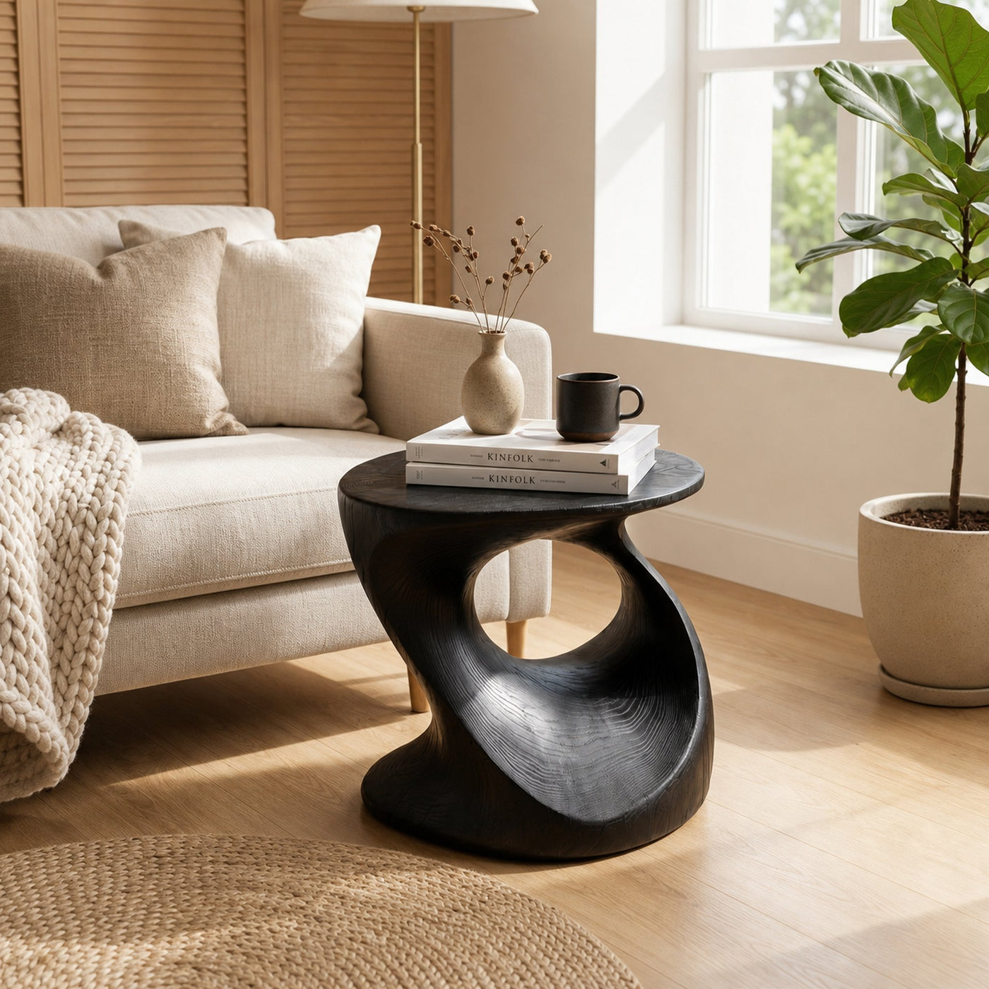 Mid Century Sculptural End Table For Living Room - product view 7
