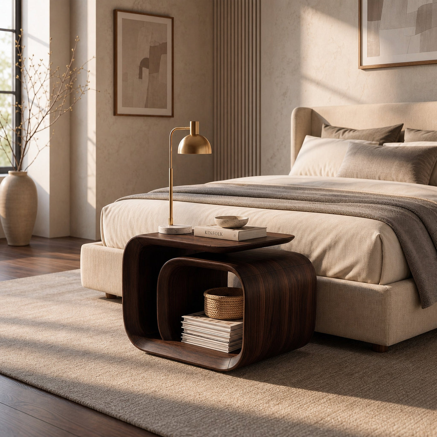 Mid Century Sculptural Side Table For Living Room - product view 6