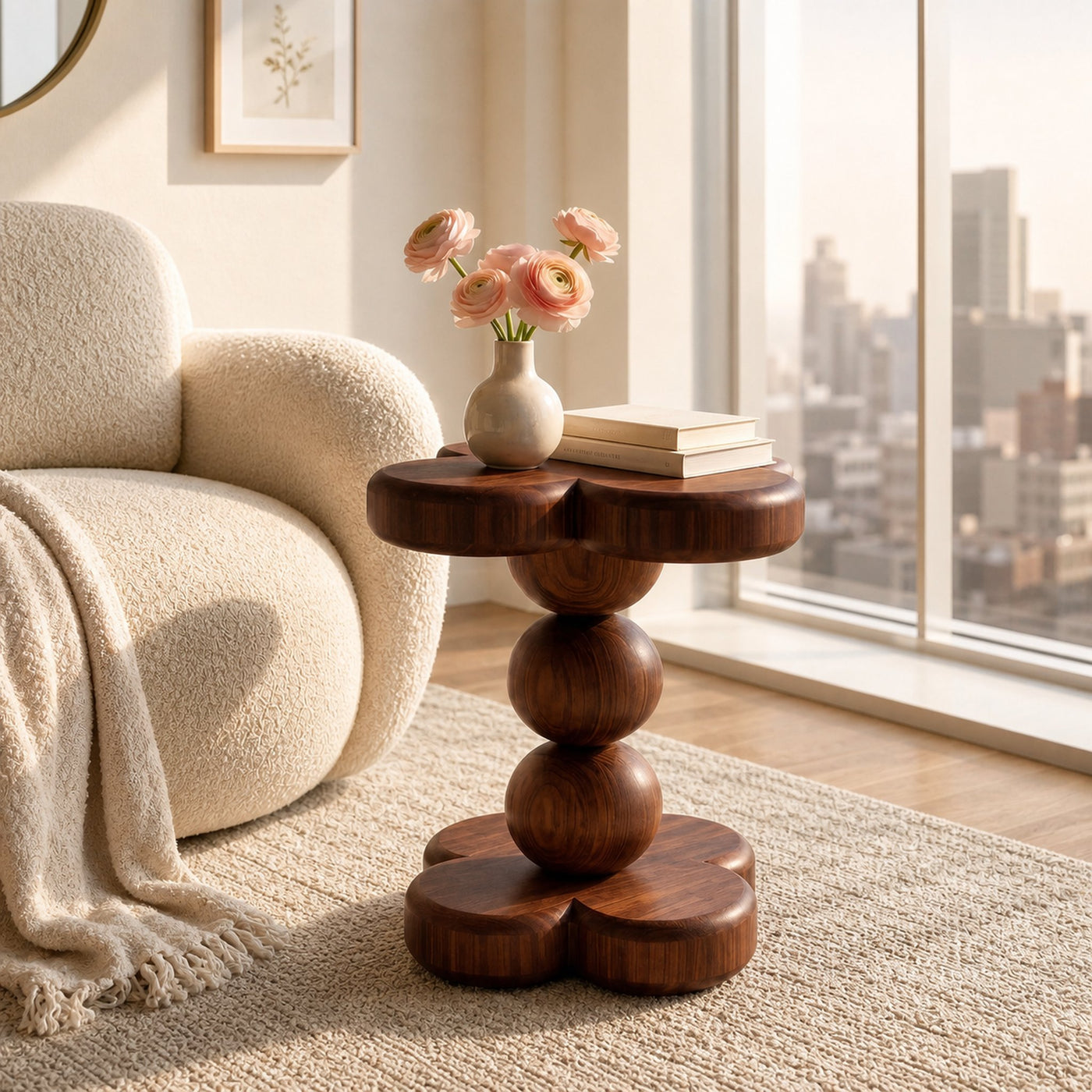 Mid Century Side Table For Bedroom Living Room - product view 6