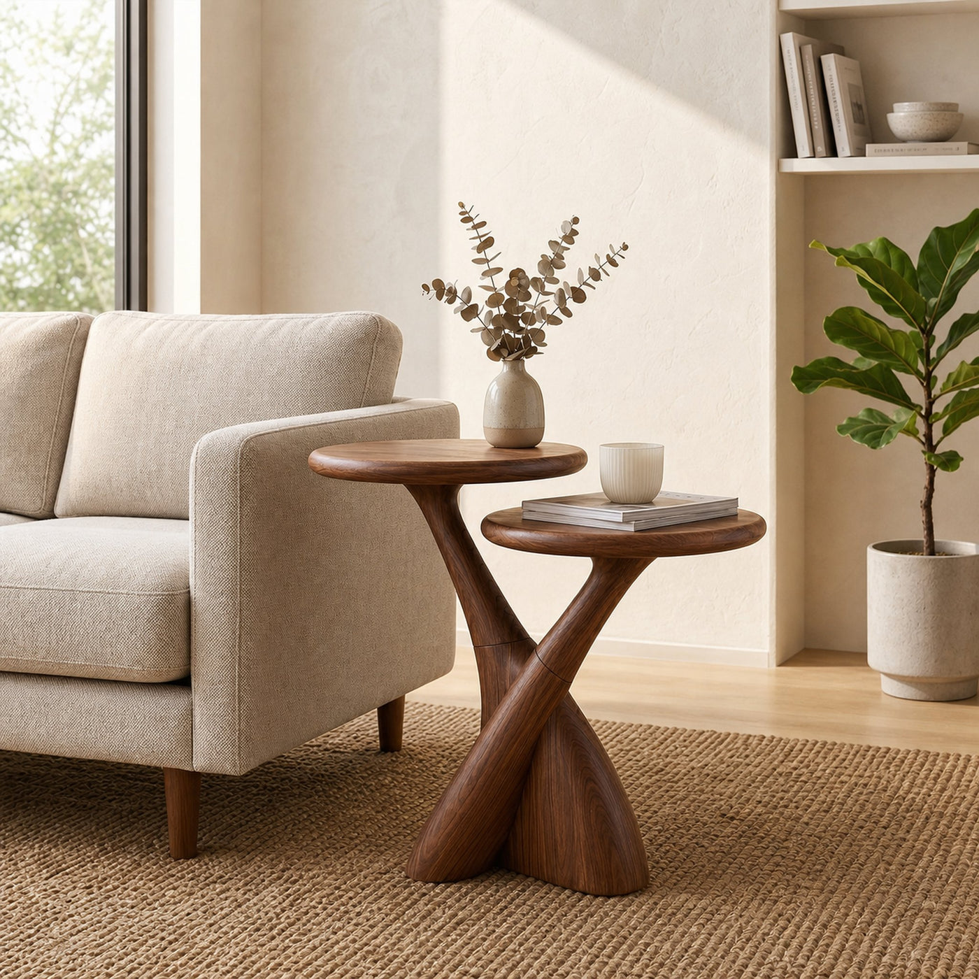 Mid Century Side Table For Bedroom Lounge