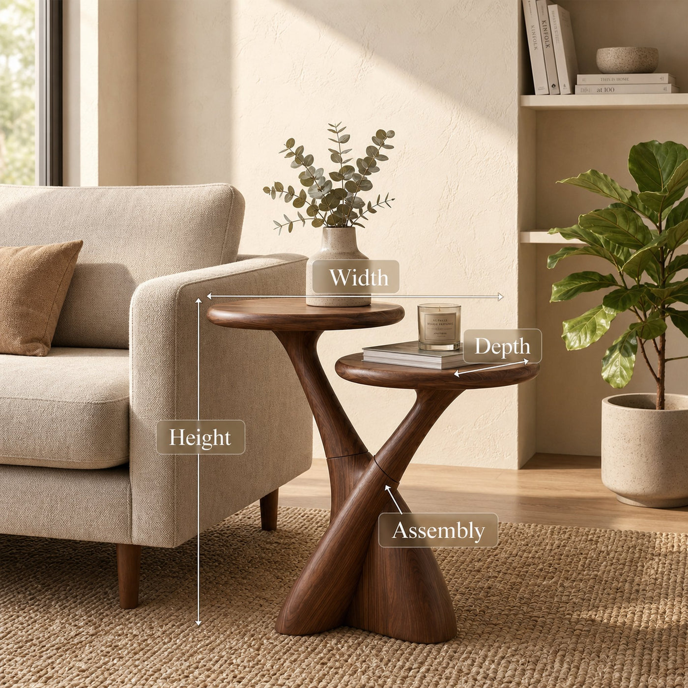Mid Century Side Table For Bedroom Lounge - product view 8