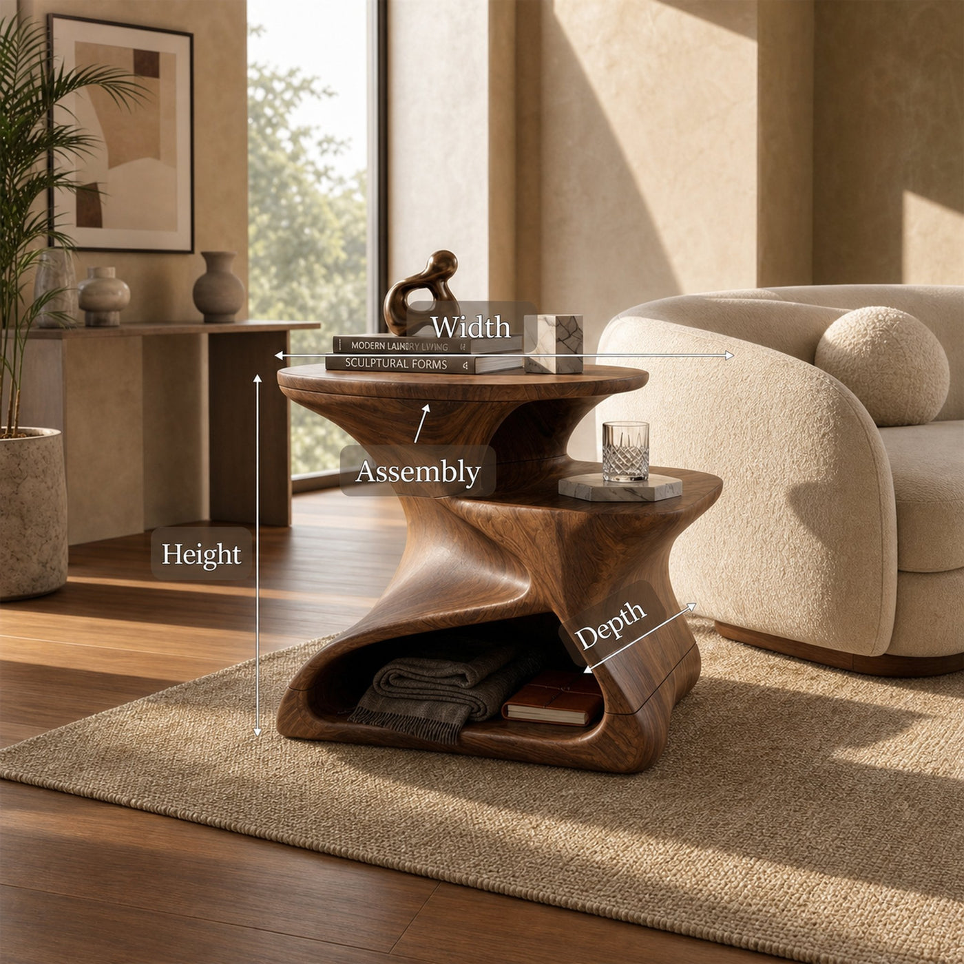 Mid Century Side Table For Lounge Bedroom - product view 8