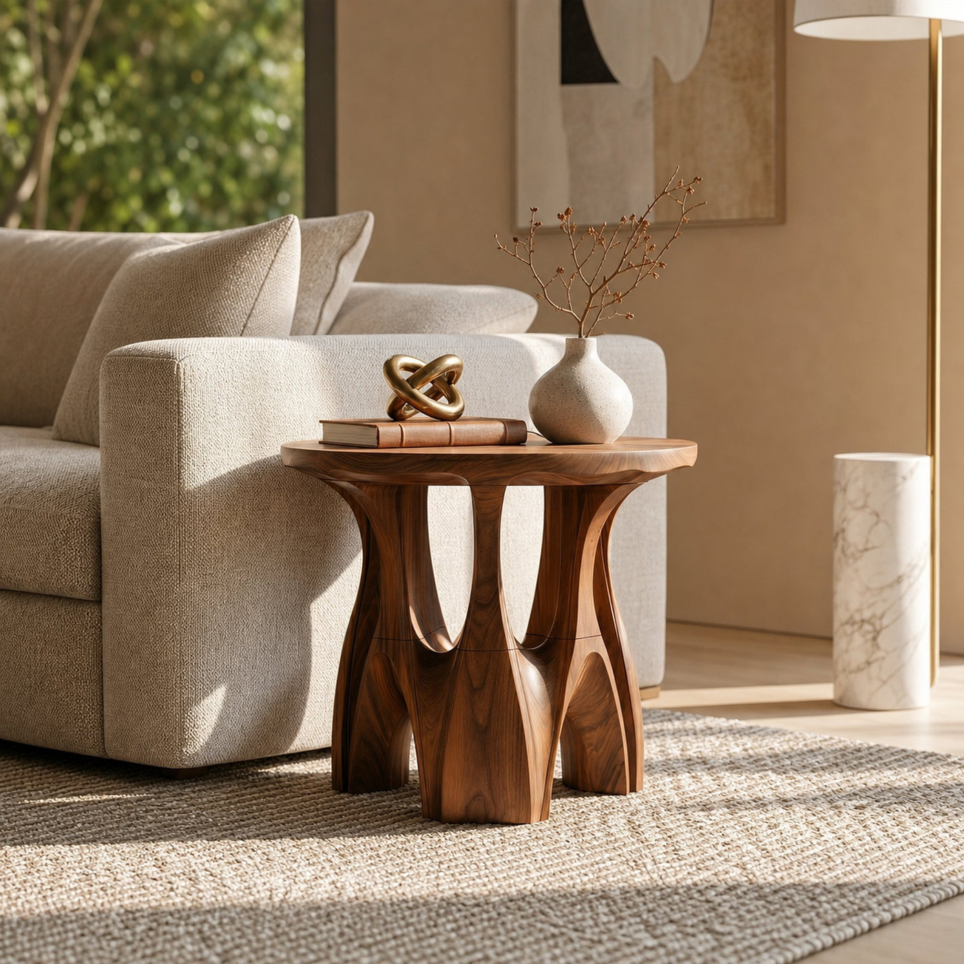 Mid Century Side Table For Modern Bedroom