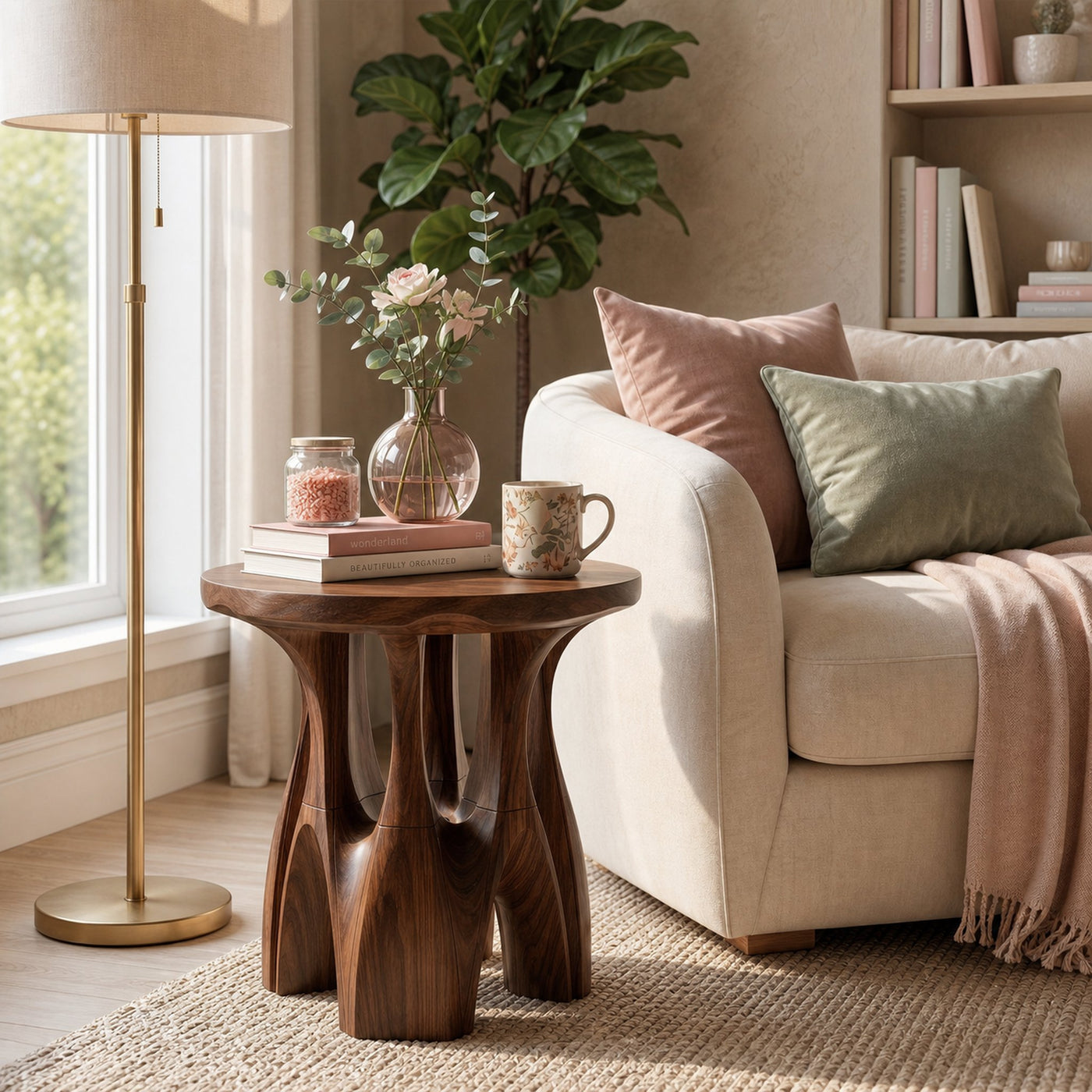 Mid Century Side Table For Modern Bedroom - product view 6