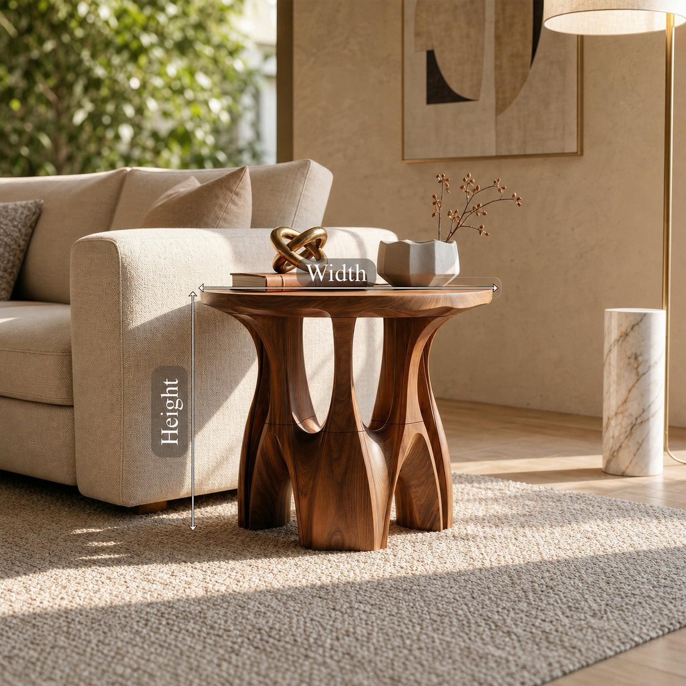 Mid Century Side Table For Modern Bedroom - product view 8