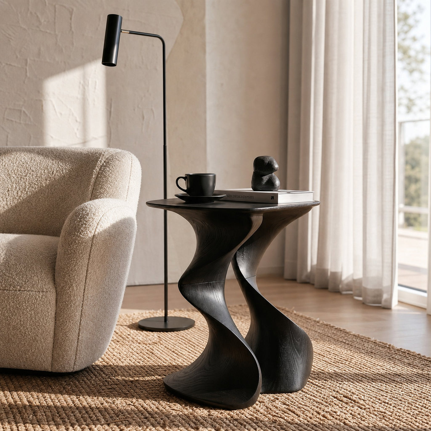 Mid Century Side Table For Reading Corner - product view 7