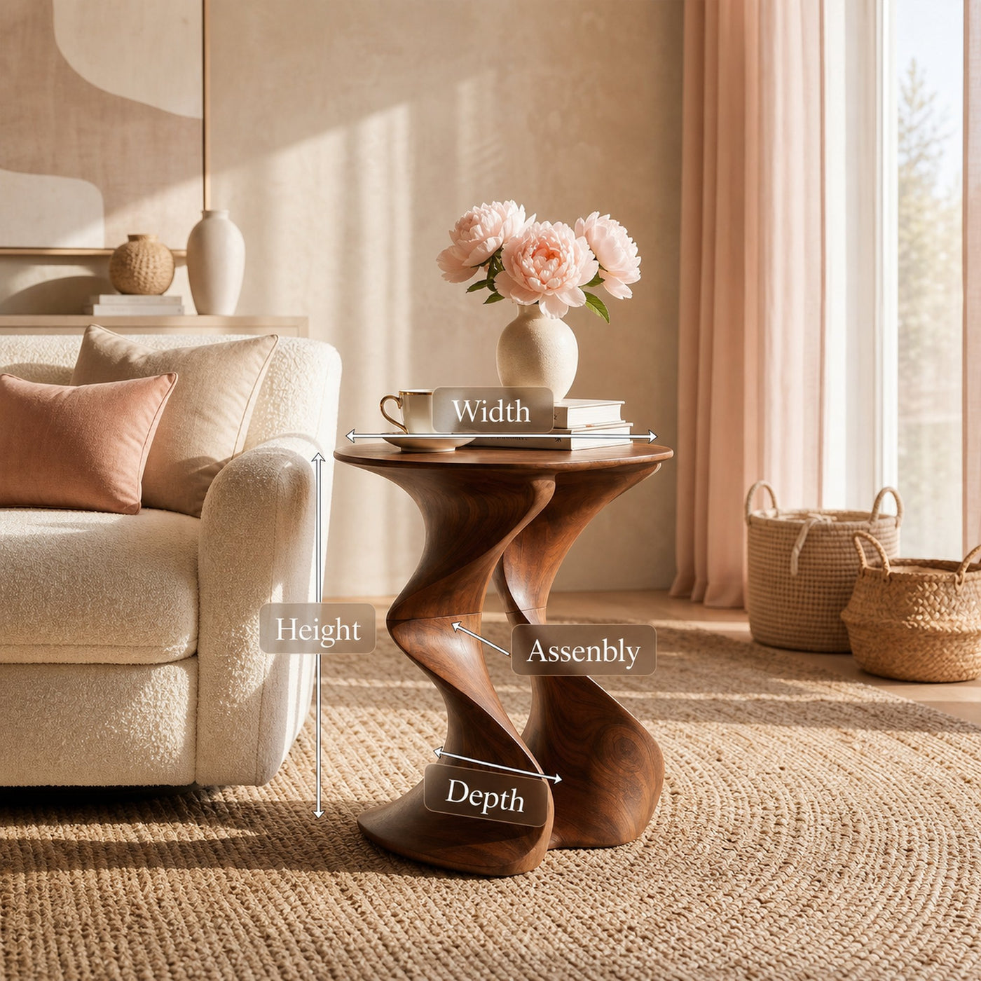 Mid Century Side Table For Reading Corner - product view 8