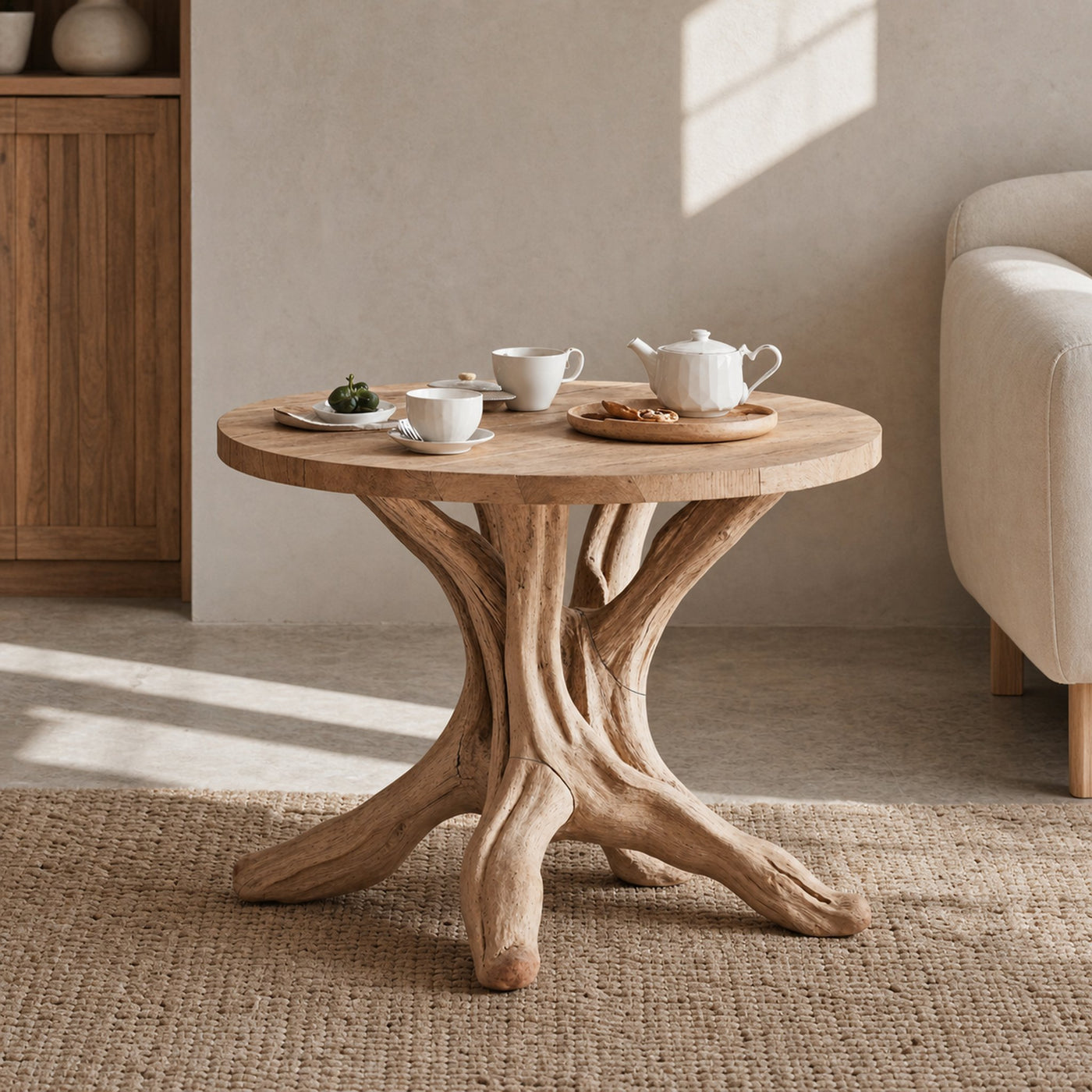 Mid Century Solid Wood End Table Chic Living