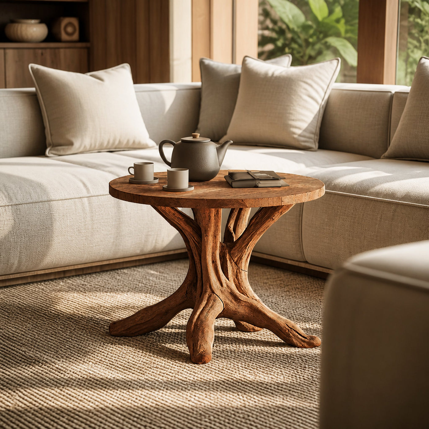 Mid Century Solid Wood End Table Chic Living - product view 6