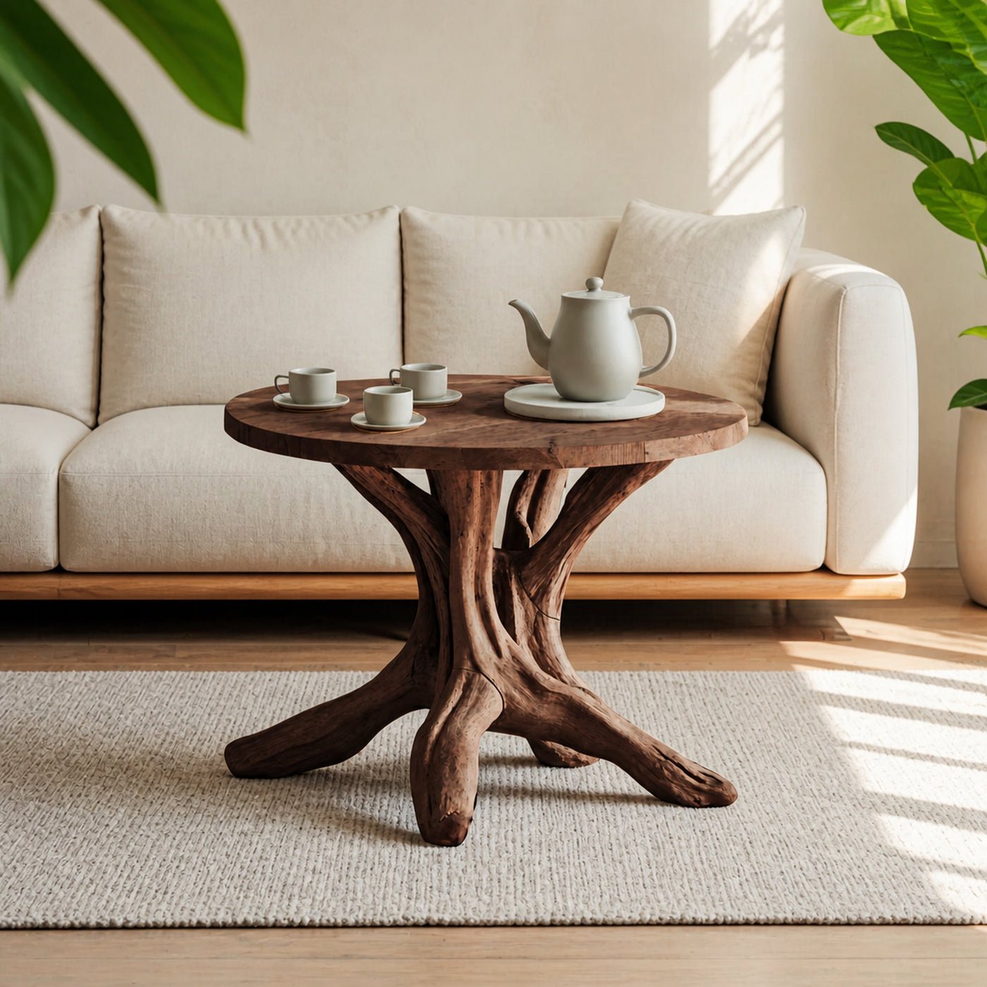 Mid Century Solid Wood End Table Chic Living - product view 7