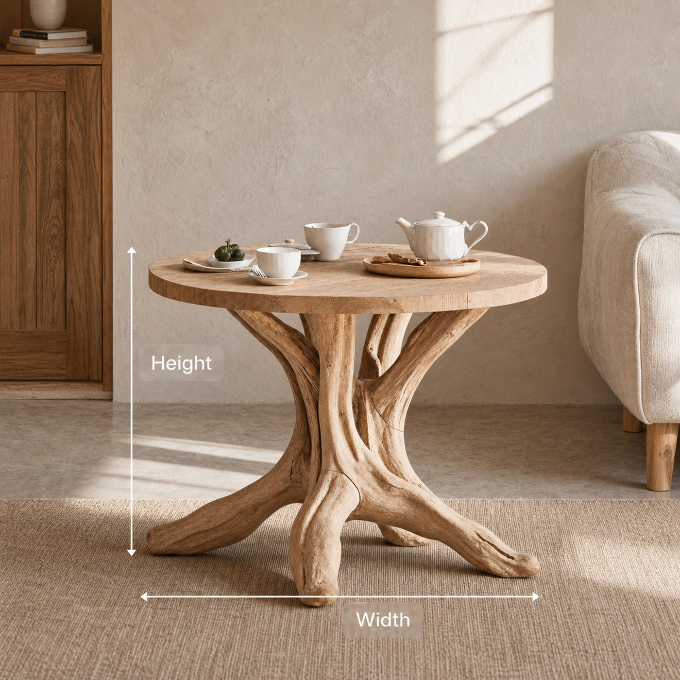Mid Century Solid Wood End Table Chic Living - product view 8