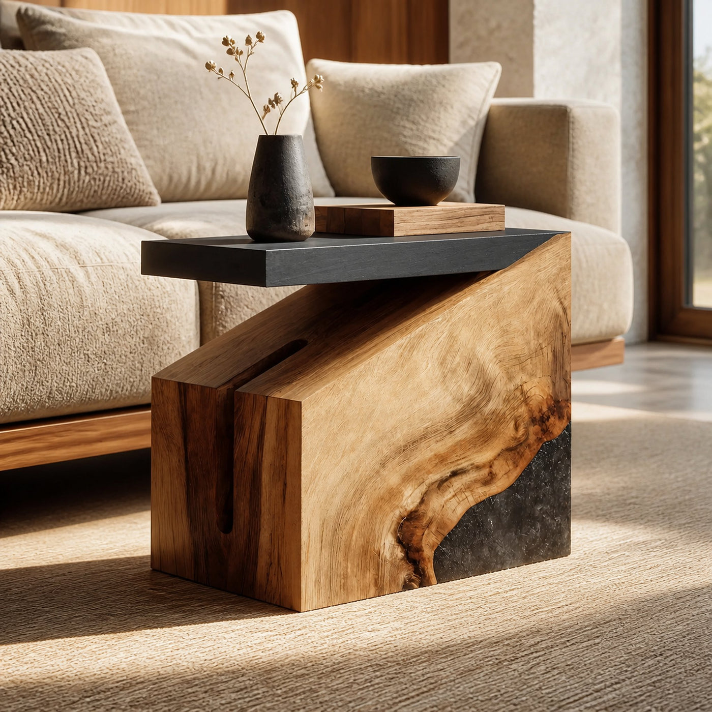 Mid Century Solid Wood End Table For Furniture Decoration
