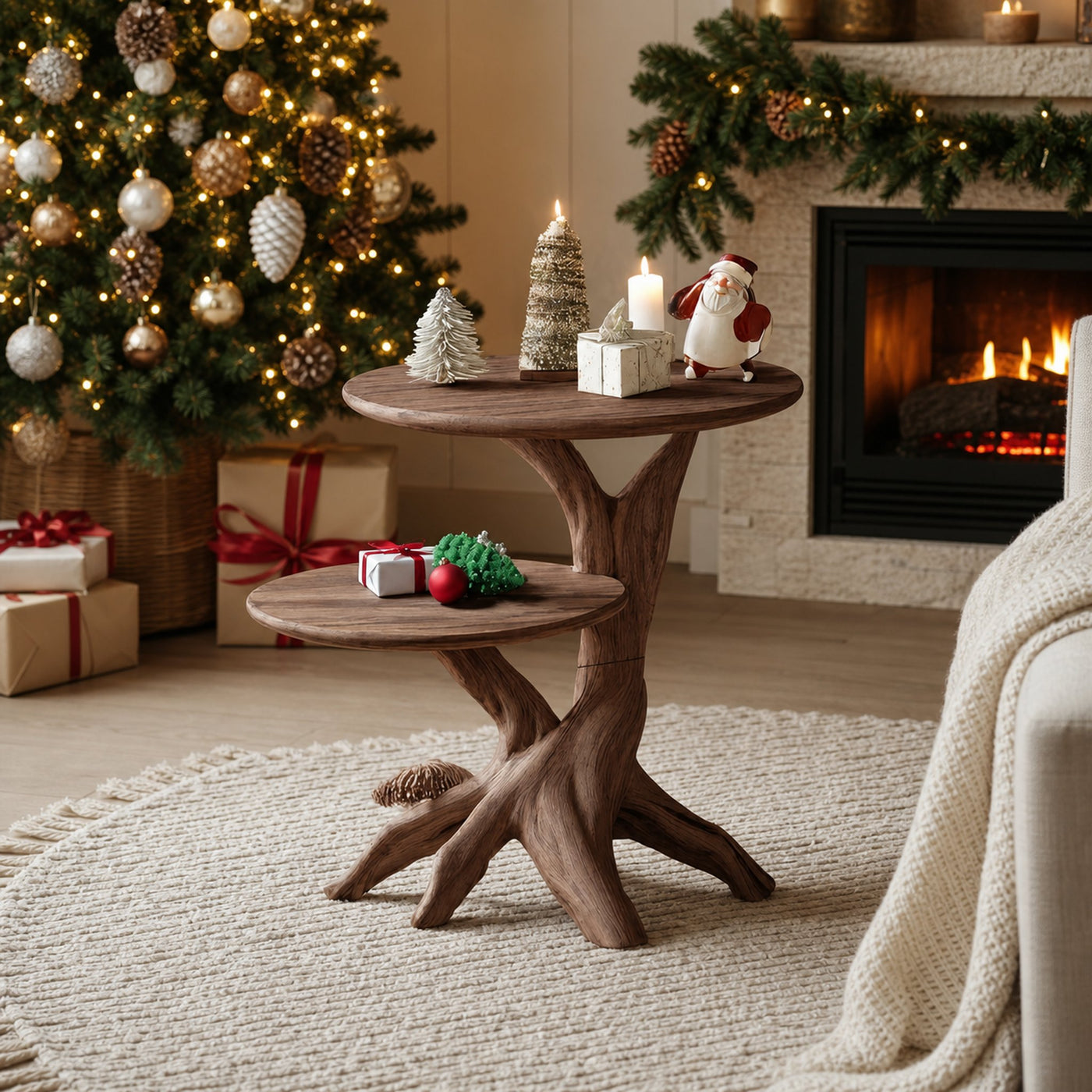 Mid Century Solid Wood End Table For Living Room Holiday Furniture - product view 7