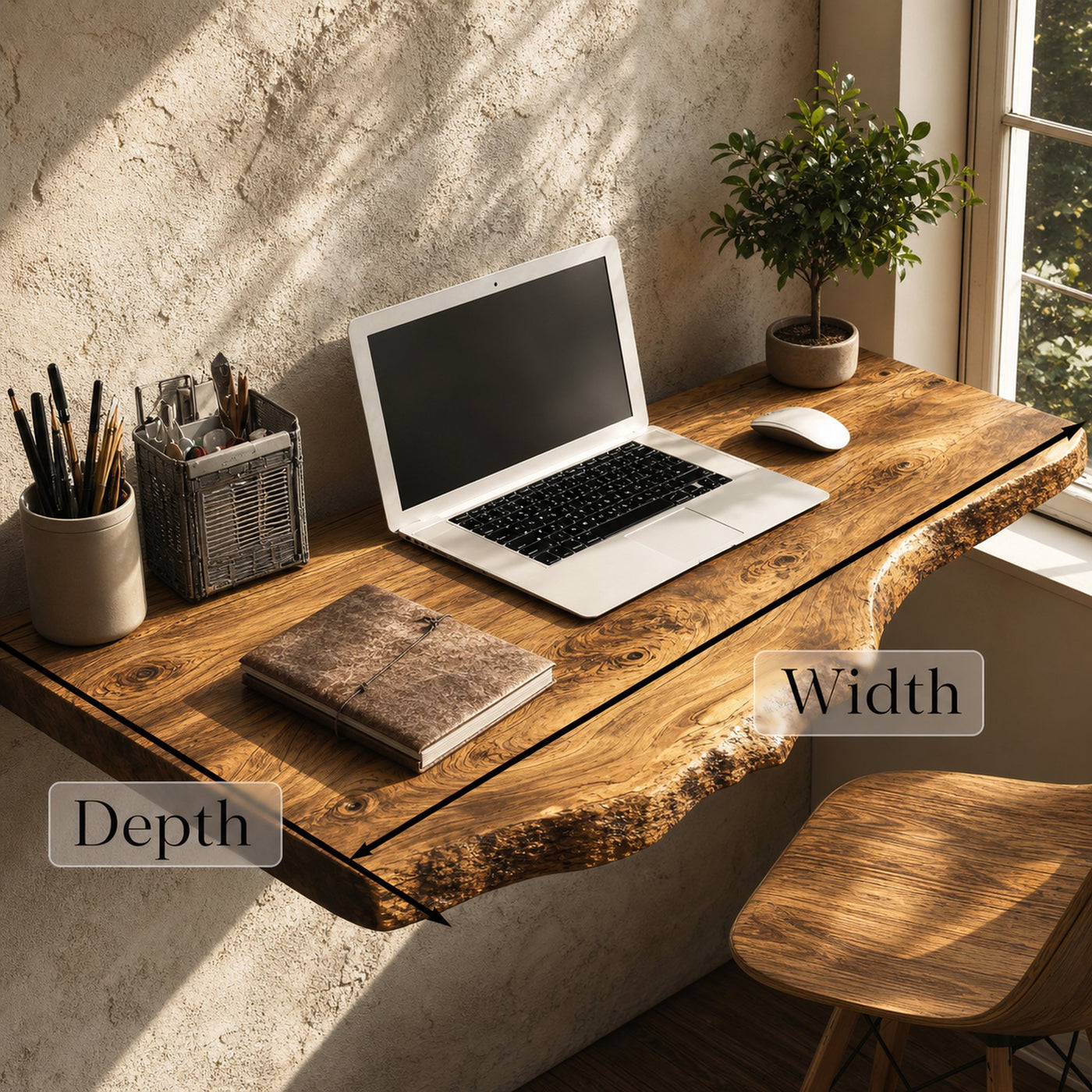 Mid Century Solid Wood Floating Desk For Smart Furniture Arrangement - product view 6