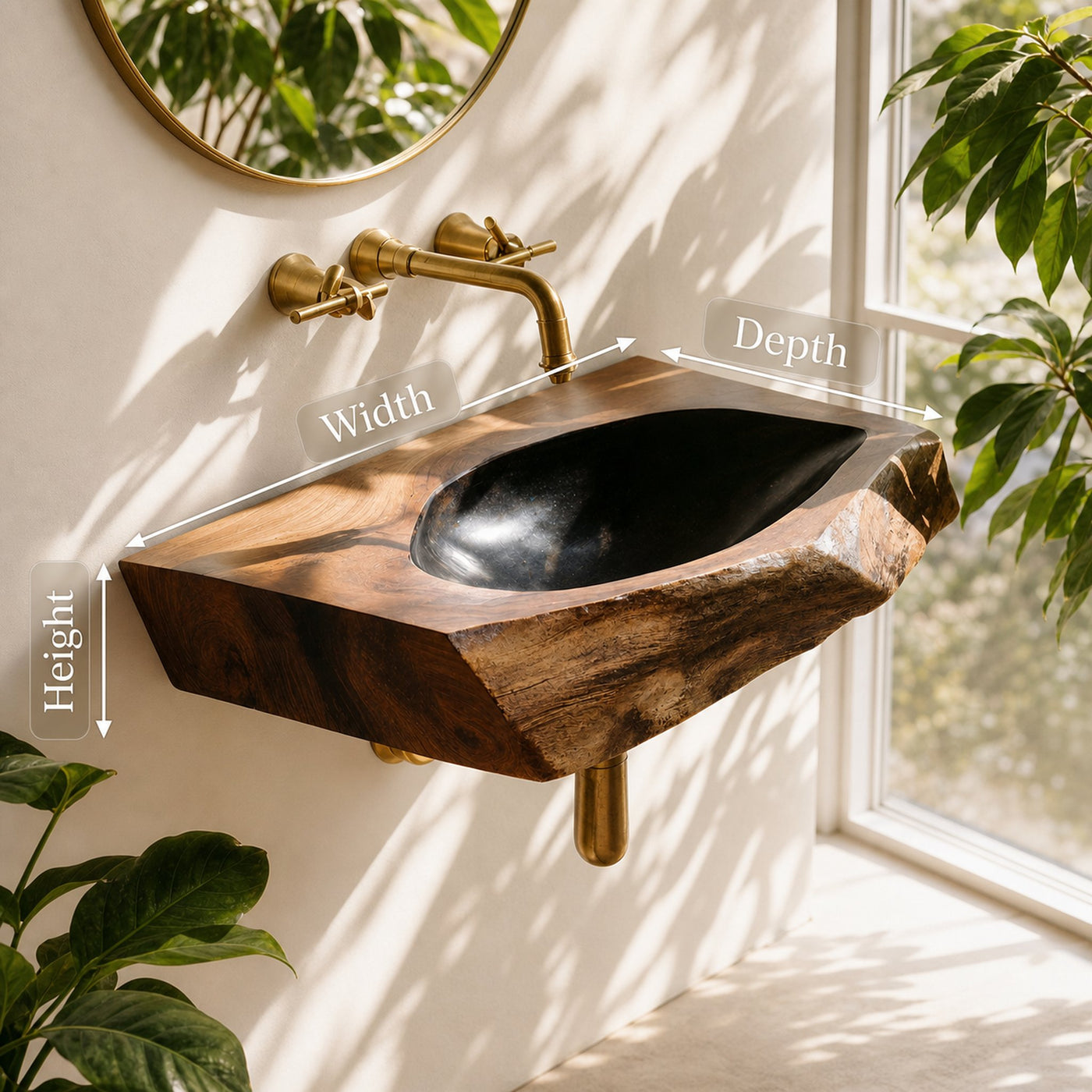 Mid Century Solid Wood Vanity Sink For Bathroom Furniture And Decor - product view 8