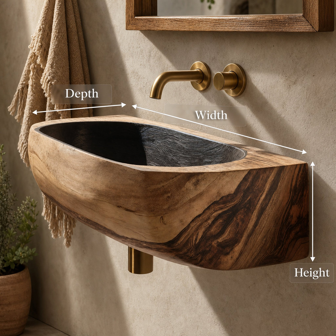 Mid Century Solid Wood Vanity Sink For Bathroom Furniture Decor - product view 8