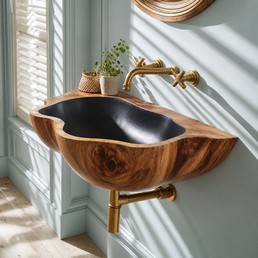 Mid Century Solid Wood Vanity Sink For Stylish Bathroom Decor