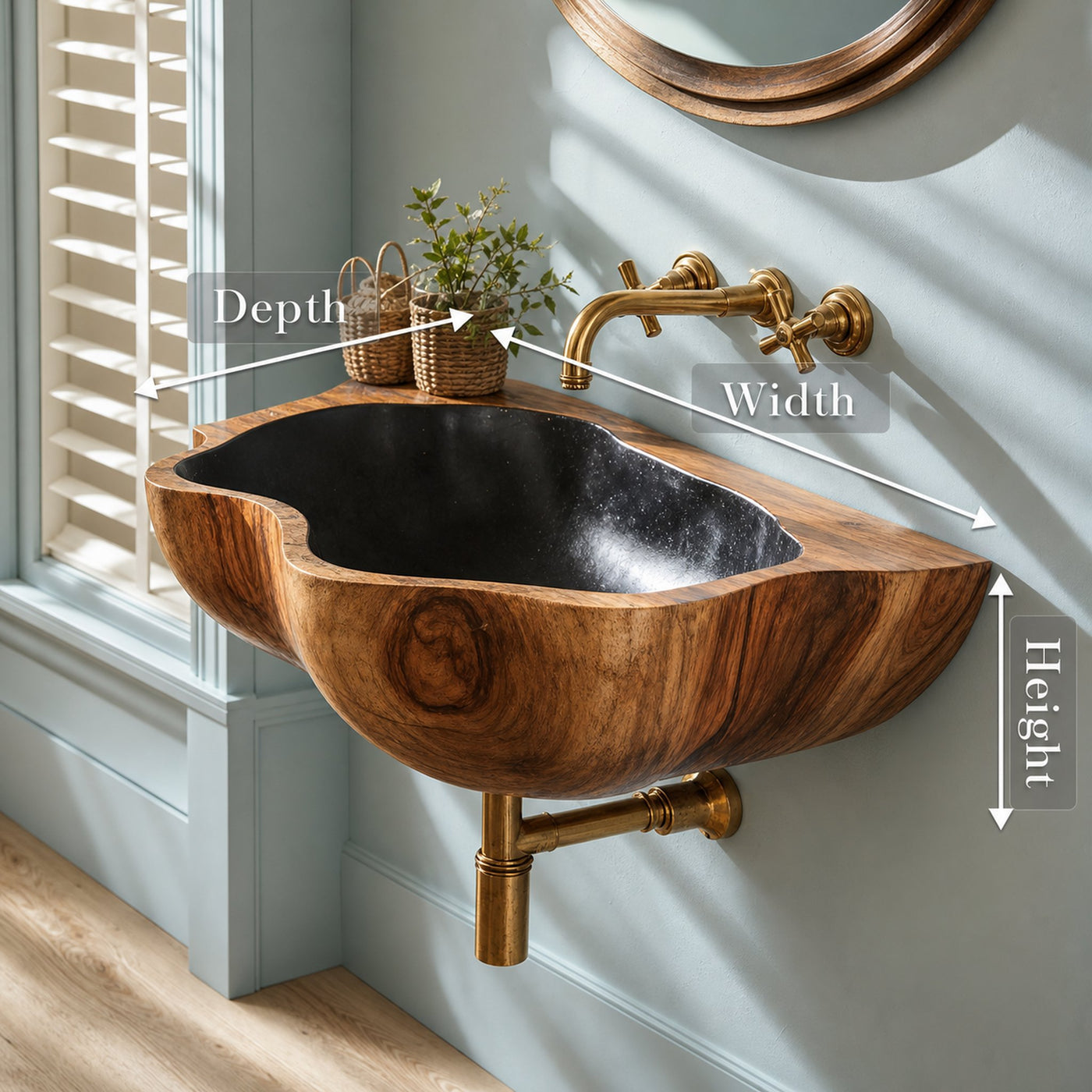 Mid Century Solid Wood Vanity Sink For Stylish Bathroom Decor - product view 8
