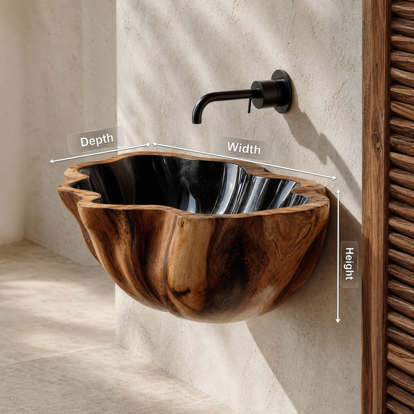 Mid Century Solid Wood Wash Basin For Custom Furniture Decor Design - product view 8
