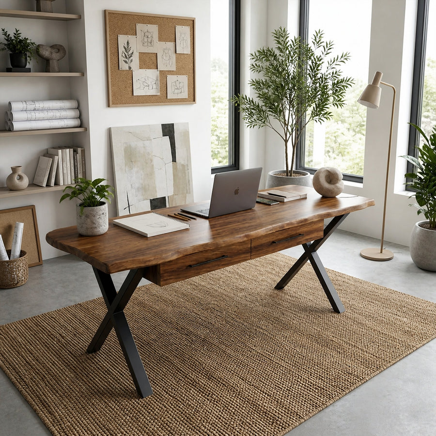 Mid Century Study Table For Reading Room