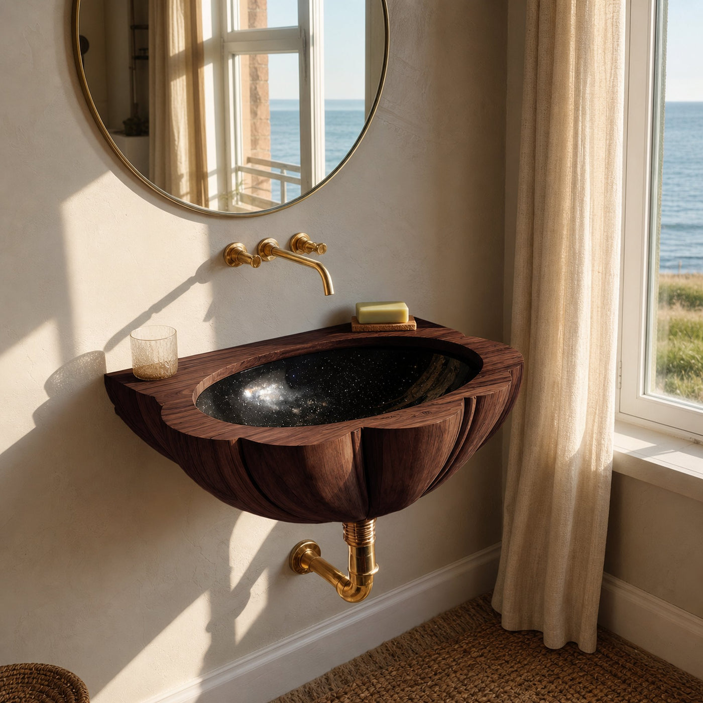Mid Century Wall Mounted Wooden Bathroom Sink For Stylish Bathroom Decor - product view 7