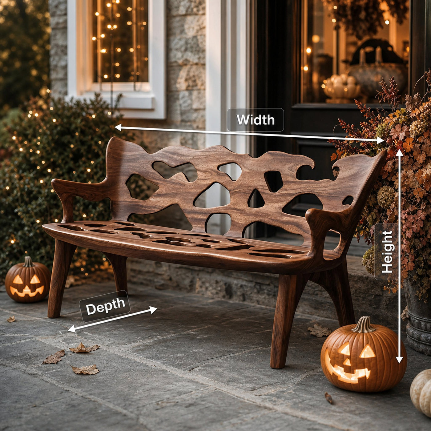 Mid Century Wooden Bench For Living Room Furniture Decor - product view 8