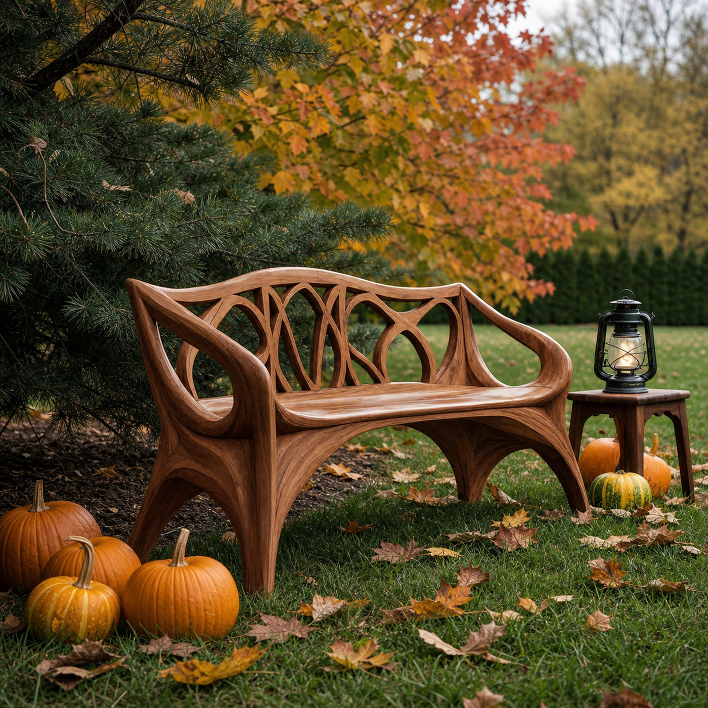 Mid Century Wooden Bench For Outdoor Furniture And Patio Decor - product view 6
