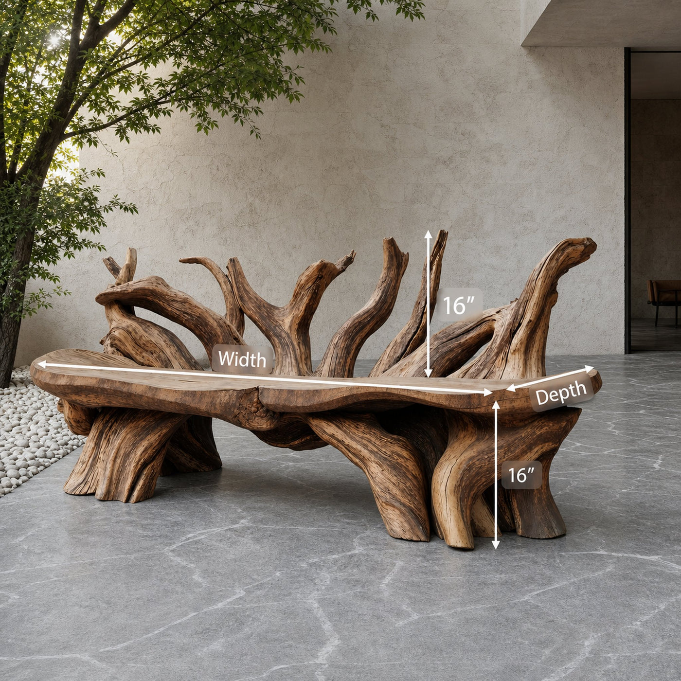Mid Century Wooden Bench Outdoor Decor For Sleek Exteriors - product view 8