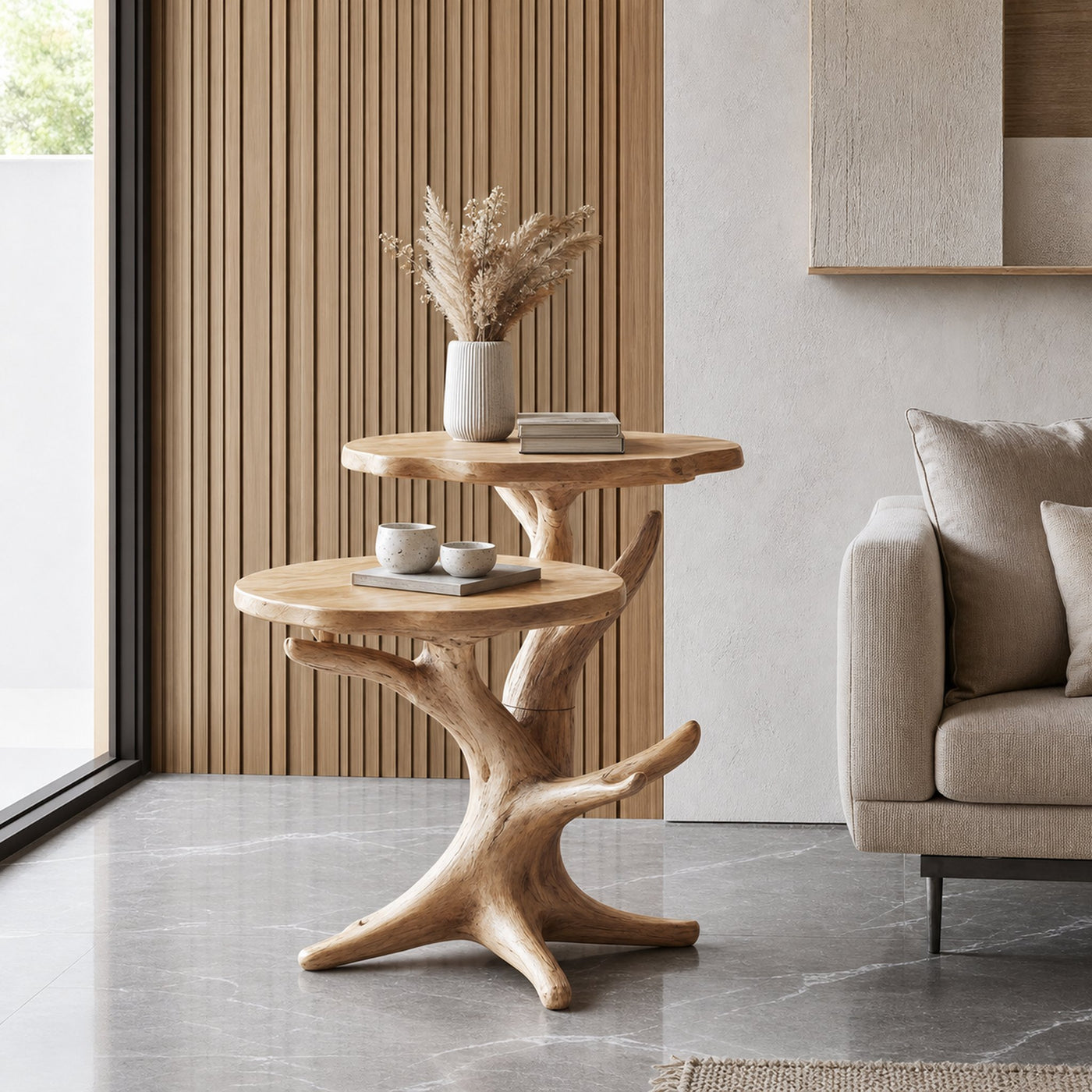 Mid Century Wooden End Table For Furniture Decor Elegant Living Room