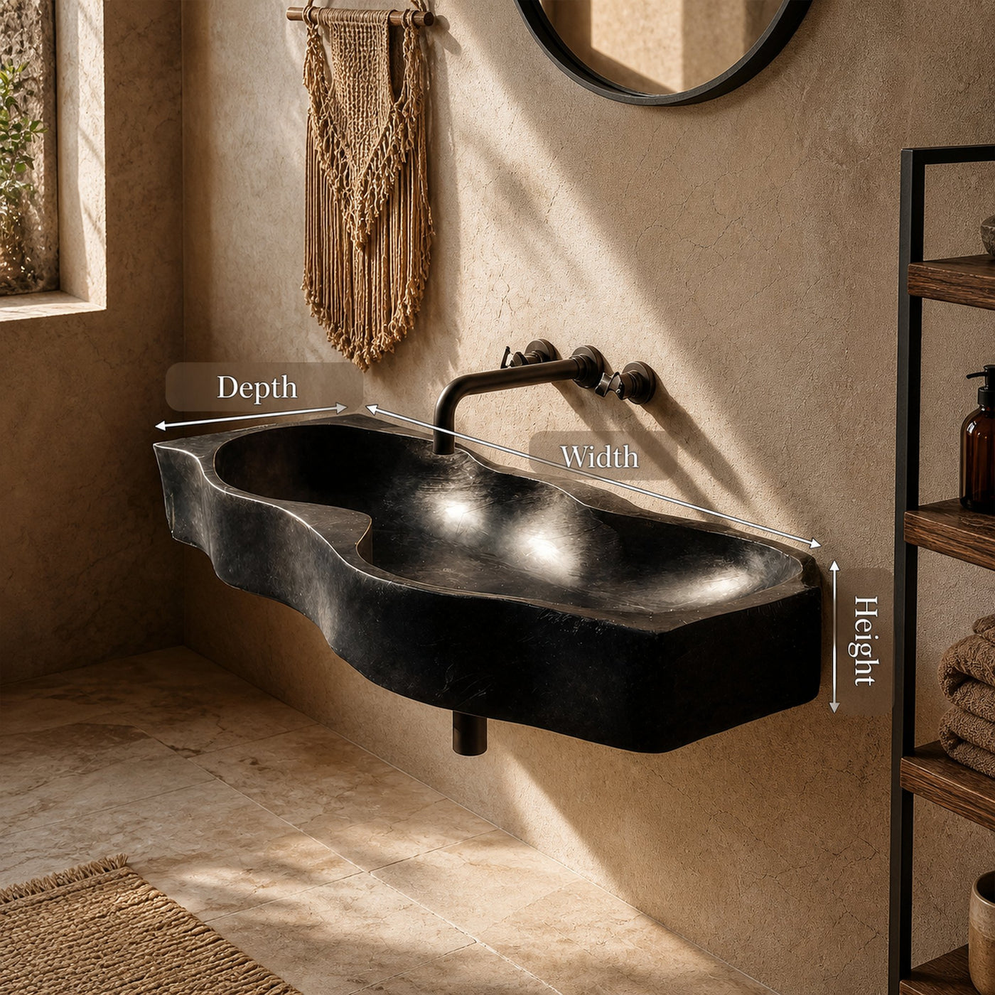 Mid Century Wooden Live Edge Wood Basin For High End Bathroom Decor - product view 8