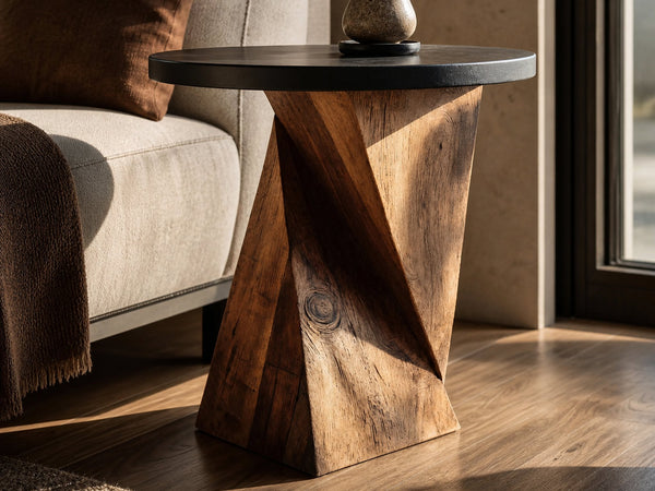 Mid Century Wooden Side Table For Cozy Bedroom Nightstand