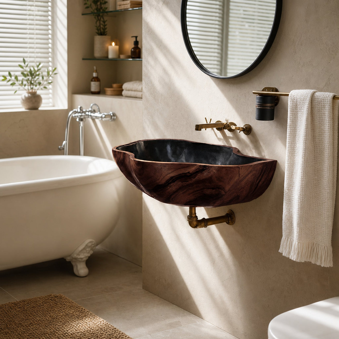 Mid Century Wooden Vanity Sink For Bathroom Decor And Furniture - product view 7