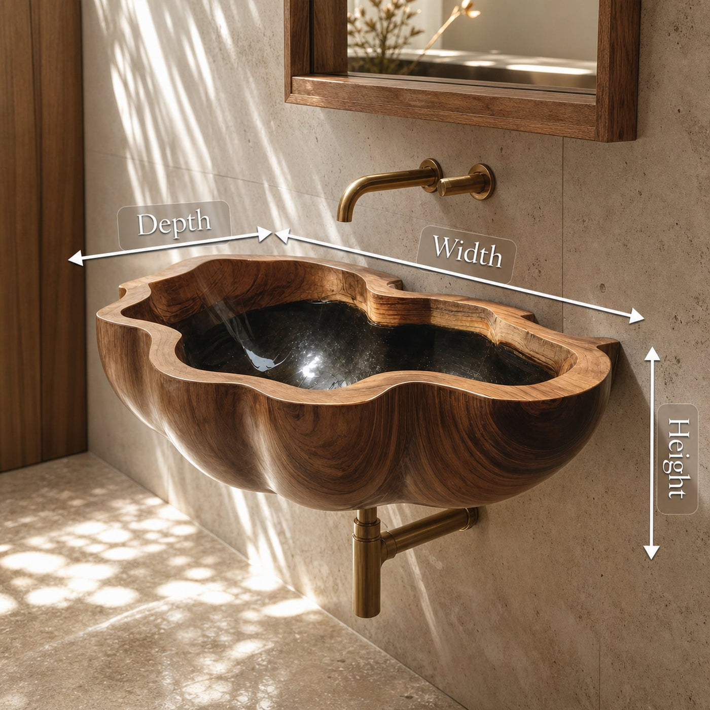 Mid Century Wooden Vanity Sink For Bathroom Furniture Decor - product view 8