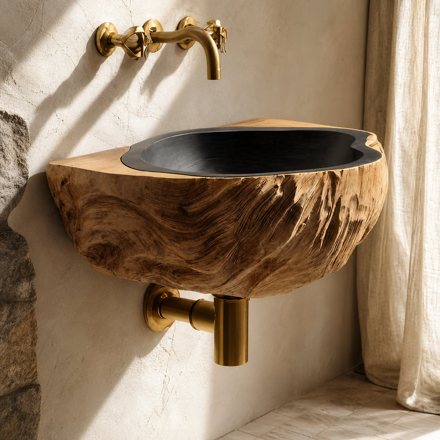 Mid Century Wooden Vanity Sink For Bathroom Furniture Design