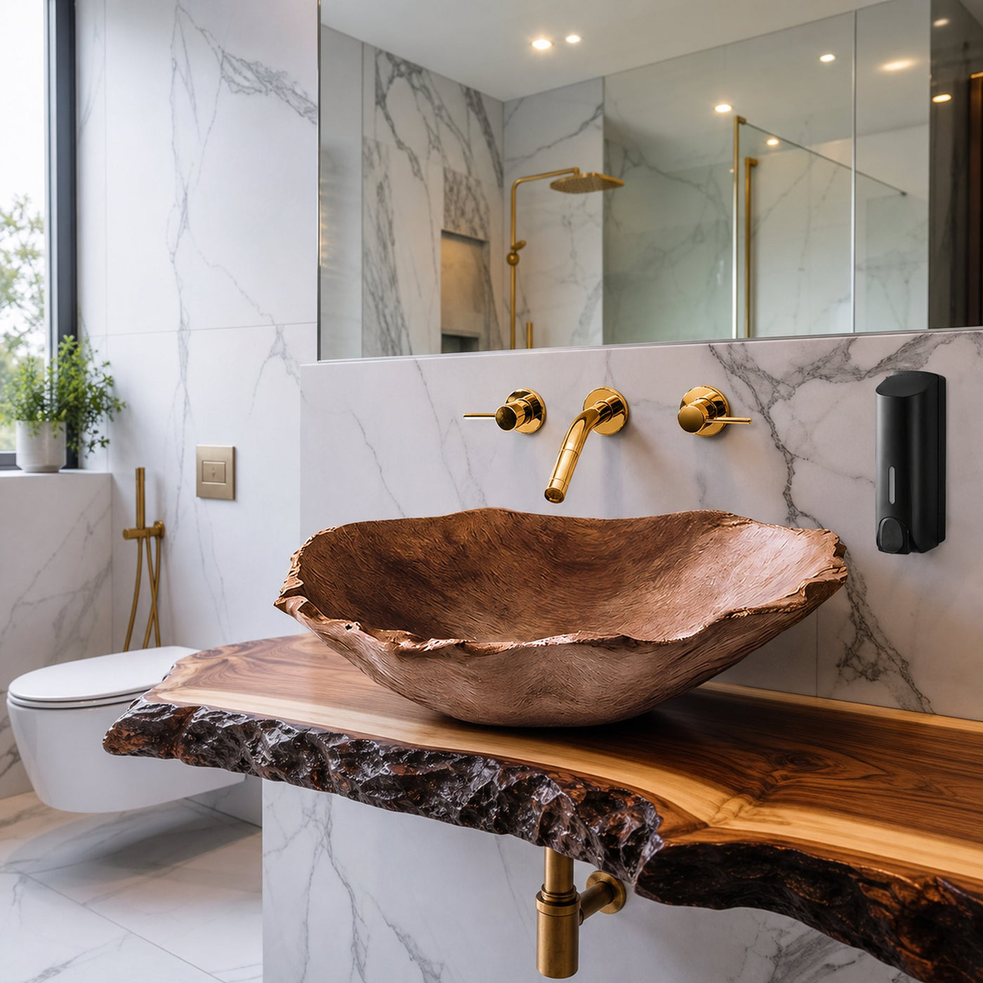 Mid Century Wooden Vessel Sink For Natural Bathroom Decor - product view 6
