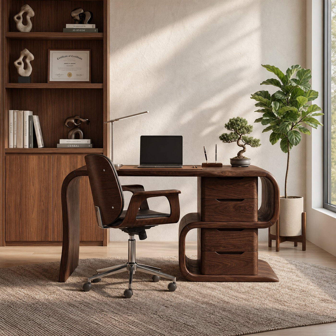 Mid Century Work Desk For Home Office - product view 6
