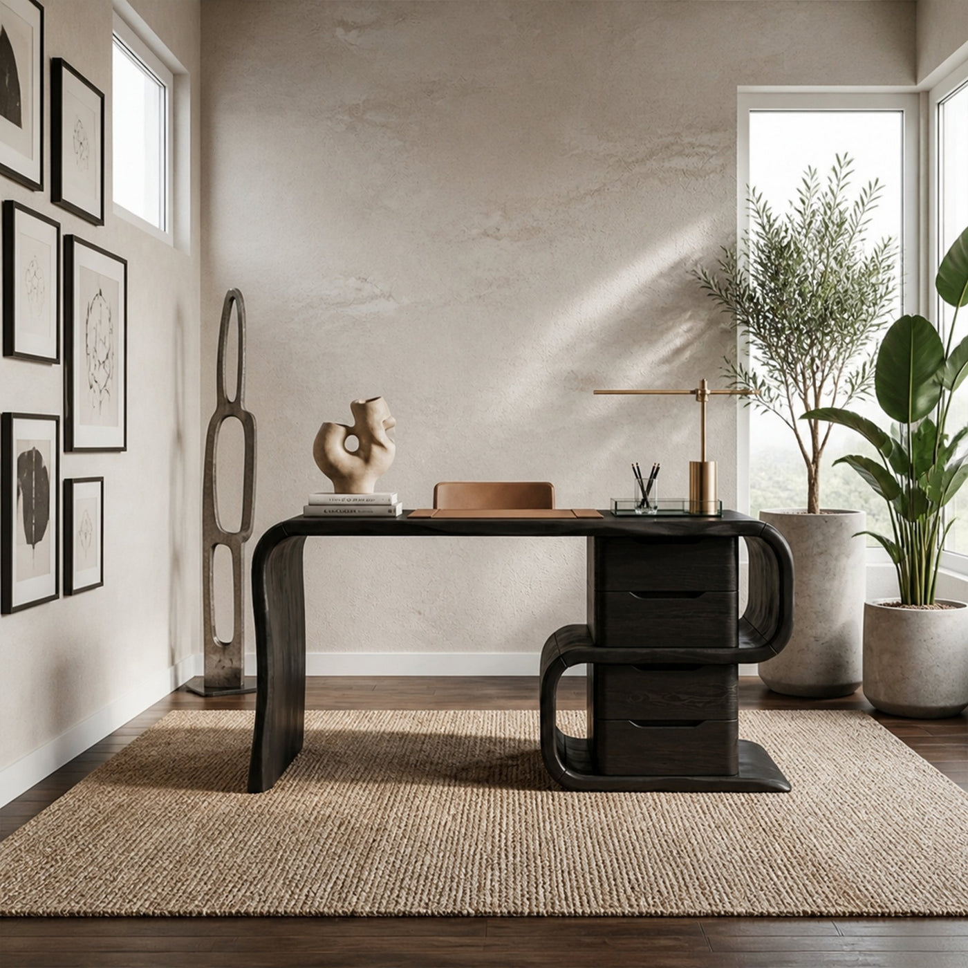 Mid Century Work Desk For Home Office - product view 7