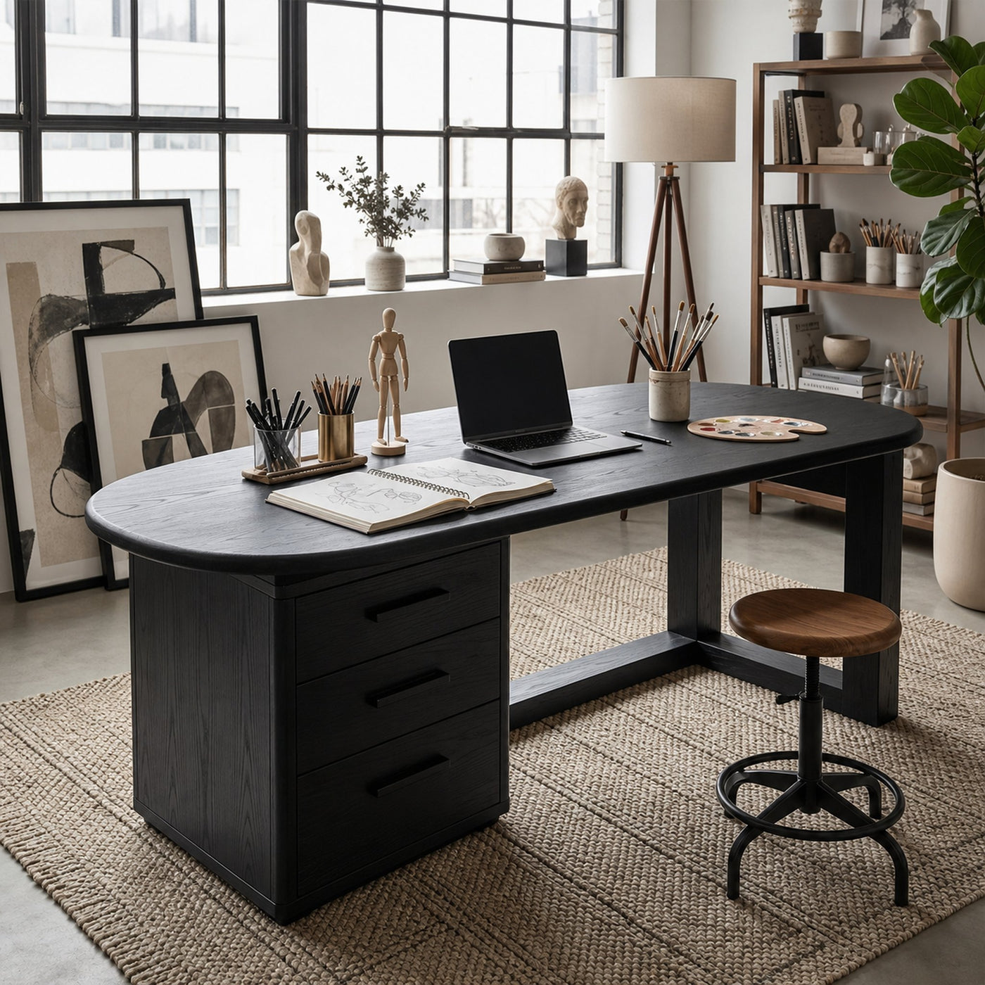 Mid Century Work Desk For Study Room - product view 7