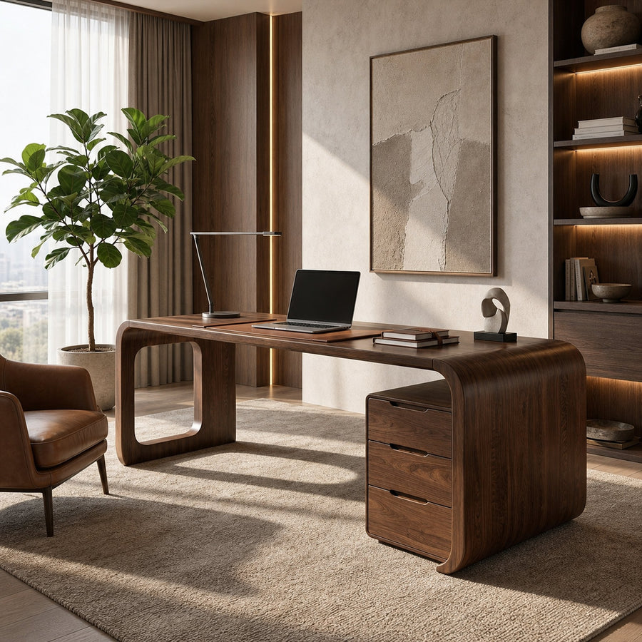 Mid Century Writing Desk For Creative Studio
